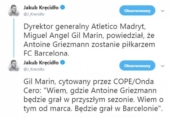 Dyrektor generalny Atletico zdradził NOWY KLUB Griezmanna